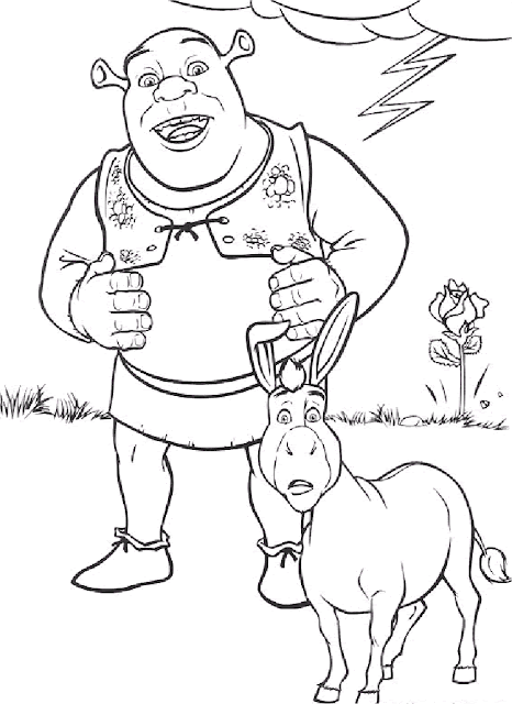 top shrek coloring pages