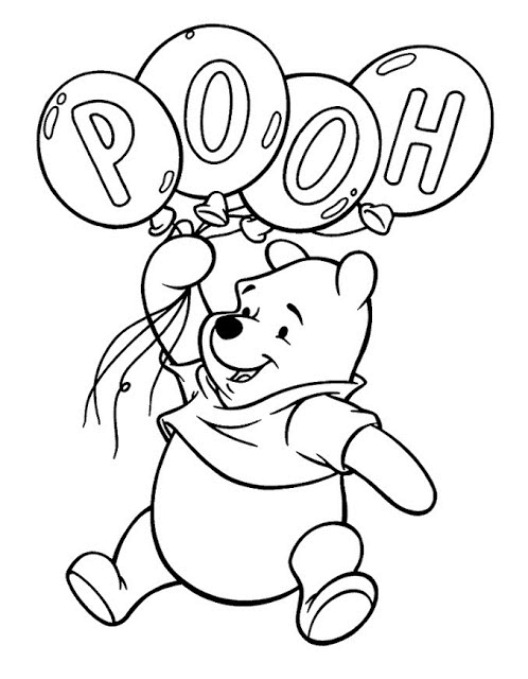 15 Gambar Sketsa Mewarnai Kartun Winnie The Pooh Yang Lucu