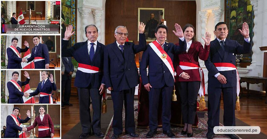 Presidente Castillo tomó juramento a tres nuevos Ministros de Estado - MINDEF - MIMP - MINAM (Miércoles 24 Agosto 2022)