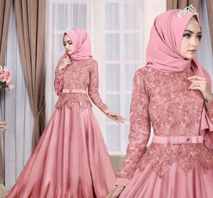 35 Model Baju Gamis Terbaru Yang Modern Kekinian Updated - Model baju gamis jaman sekarang