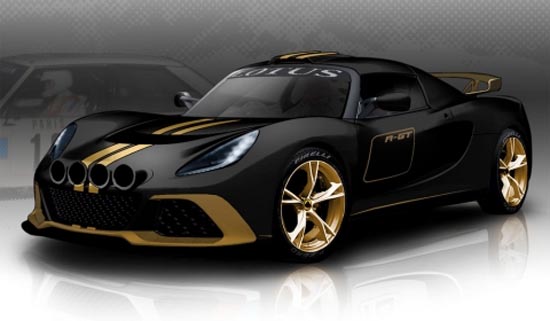 IPicsWorld: Lotus Exige R-GT Black and Gold Sports Car