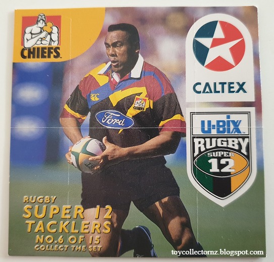 Caltex Rugby Super 12 Tacklers Cards 1999 Chiefs player Jonah Lomu Card 6