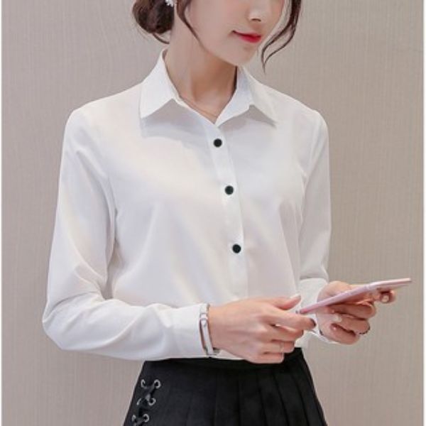 Áo Sơ Mi Nữ Cổ Chữ V Phong Cách Phù Hợp Thời Trang – SSNU00052 Áo Sơ Mi Nữ Chất Lượng
