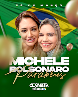 CRIAÇÃO DE BANNER ANIVERSÁRIO MICHELE BOLSONARO