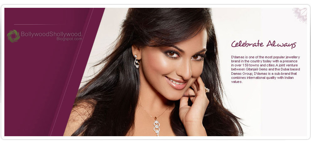 Celeb Ads: Sonakshi Sinha D'damas Print Ad Pics - FamousCelebrityPicture.com - Famous Celebrity Picture 