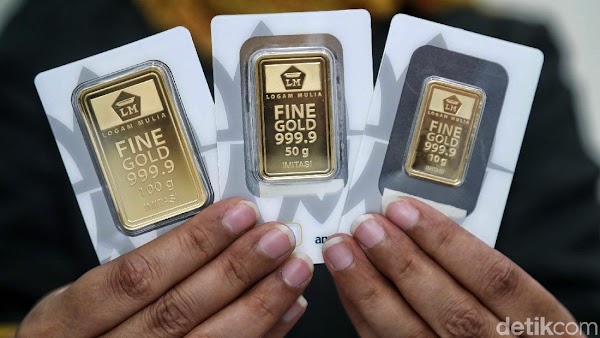 Harga Emas Antam Turun Lagi ke Rp 744.000/Gram