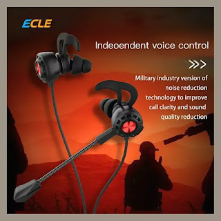 Gaming Earphones ECLE G18 Headset in-Ear Wire-controlled