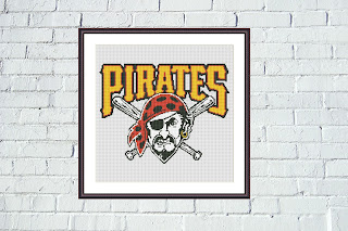 Pittsburgh Pirates easy cross stitch design - Tango Stitch