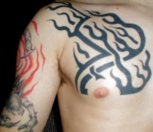 tribal chest tatto design ideas