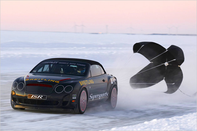 Bentley Continental Sports: Speed record on ice in a convertible