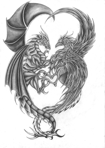 Mehndi Design Phoenix Bird Tattoo
