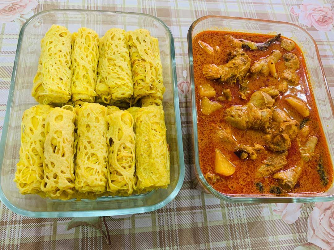 Cara Mudah Buat Roti Jala Yang kekal Lembut dan Kari Ayam ...