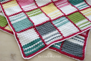 Patch Me a Line Blanket Crochet Pattern by Susan Carlson of Felted Button