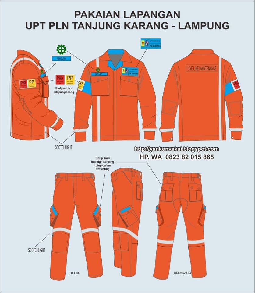 BAJU LAPANGAN PLN LAMPUNG