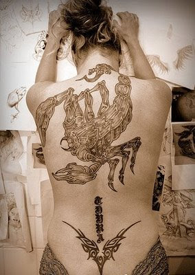 scorpio Tribal And 3D tattoos design