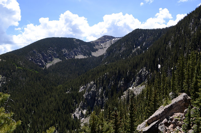 Lake Peak and surrounding forested tops