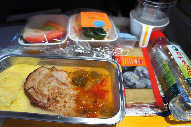 gluten free meal, Lufthansa flight Frankfurt New York