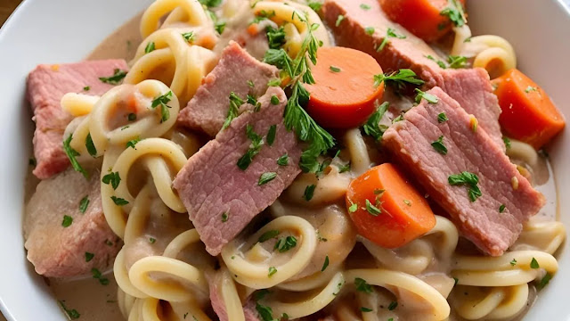 Corned Beef Stroganoff