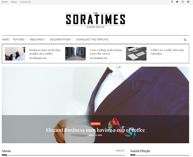The Sora Times Blogger Template