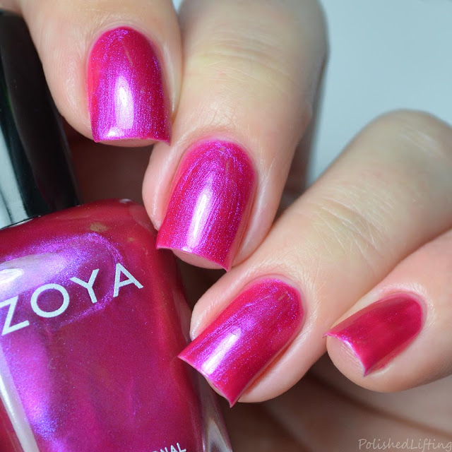 fuchsia shimmer nail polish