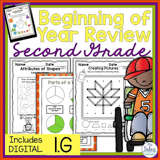 Beginning of the Year resource for standard I.G.