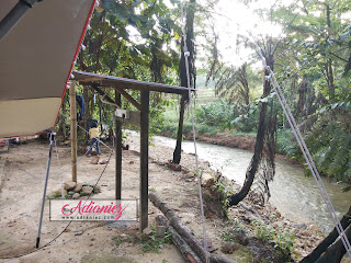 Campsite Dusun Pak Abu, Hulu Rening | Sangat puas hati bila anak-anak dapat mandi-manda di sungai