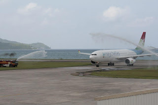 Air Seychelles second Airbus A330 arrives in Mahe 