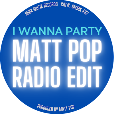 Hype Sticker I Wanna Party Matt Pop Candy Apple Blue