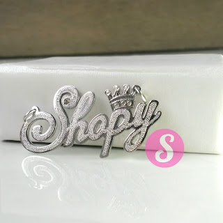 kalung nama monel silver grafir - shopy