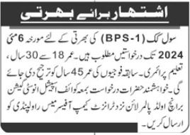 Pakistan Army Jobs In Rawalpindi 2024