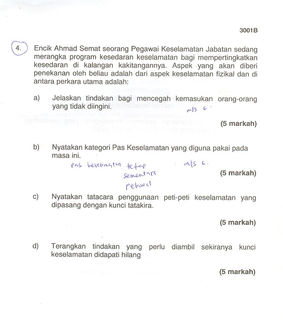 Contoh soalan KPSL N27 : BAHAGIAN II (3001B) haku punyer suke