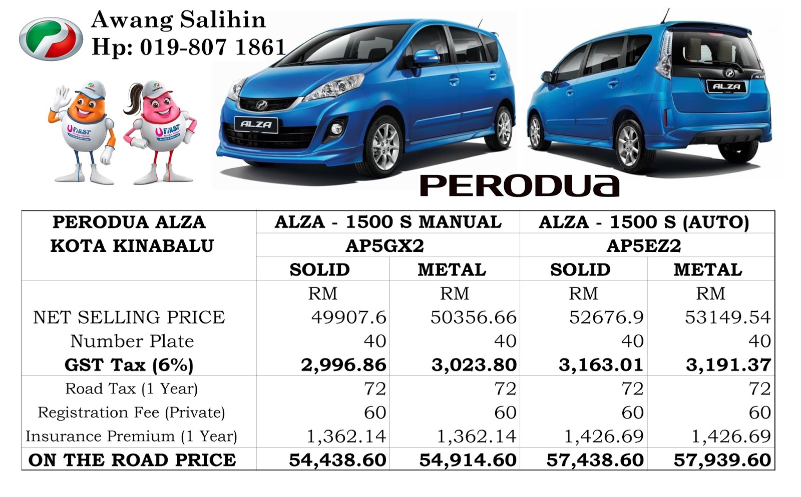 Kereta Alza Baru MPV Perodua NewFace di Kota Kinabalu 