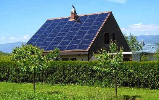 Solar roof house