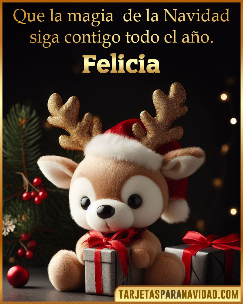 Felicitaciones de Navidad originales para Felicia