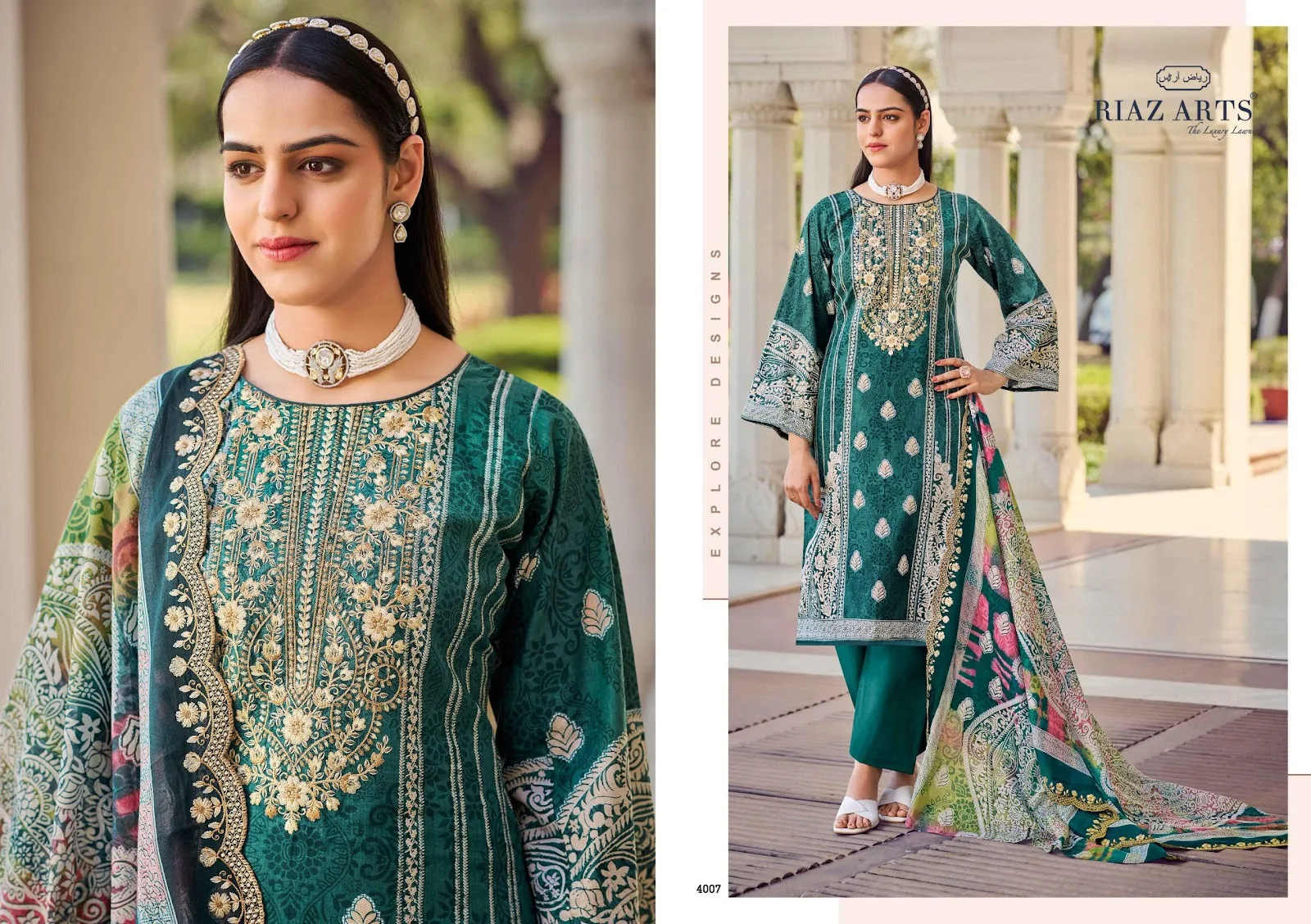 Bin Saeed Vol 8 Riaz Art Pure Cotton Prints Karachi Salwar Suits