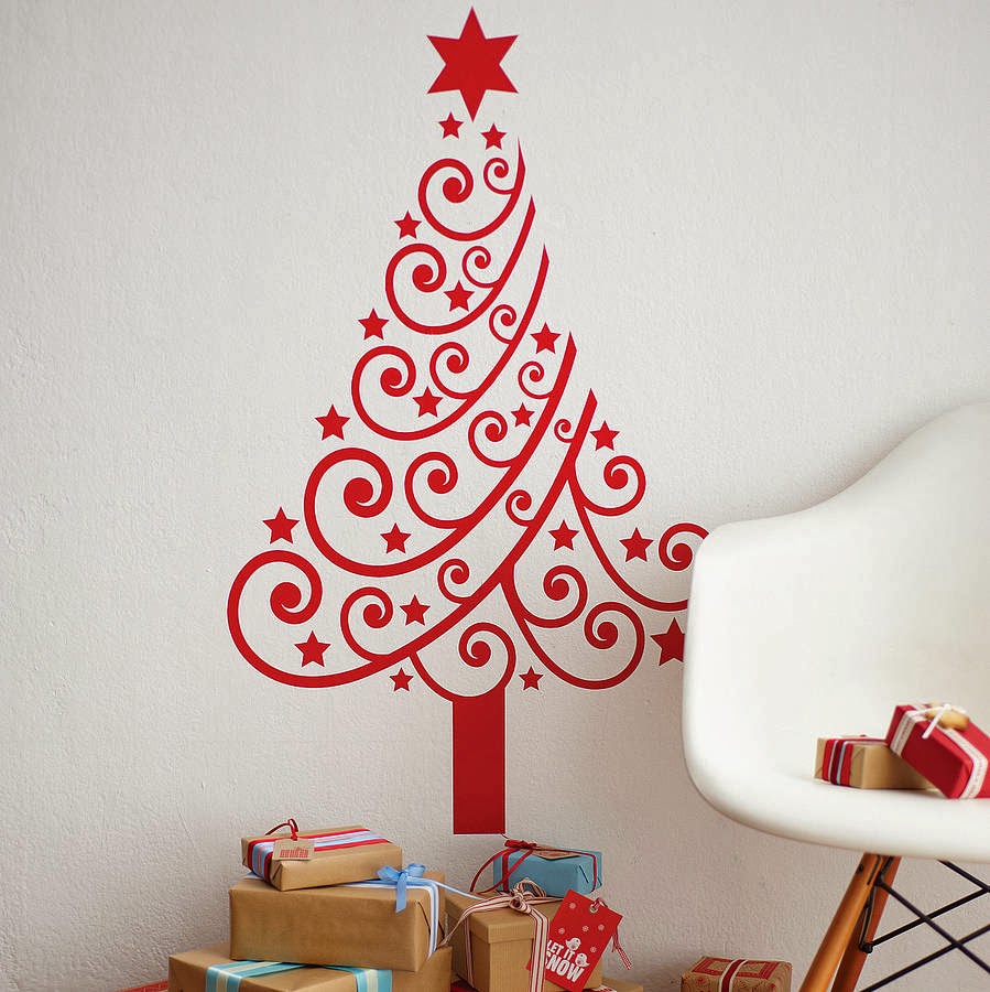 wall decor ideas for xmas Christmas Tree Wall Sticker | 899 x 900