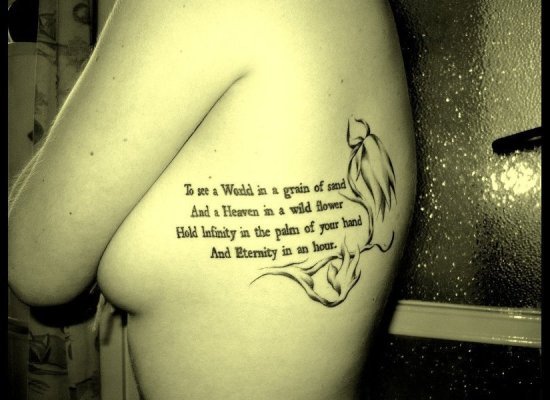 It turns out literary tattoos are quite the thing. Not content with adorning 
