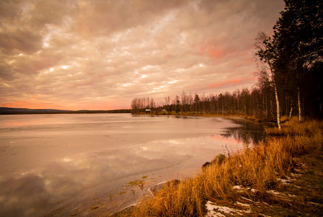 Tramonto al laghetto Ylijärvi, a Kemijärvi