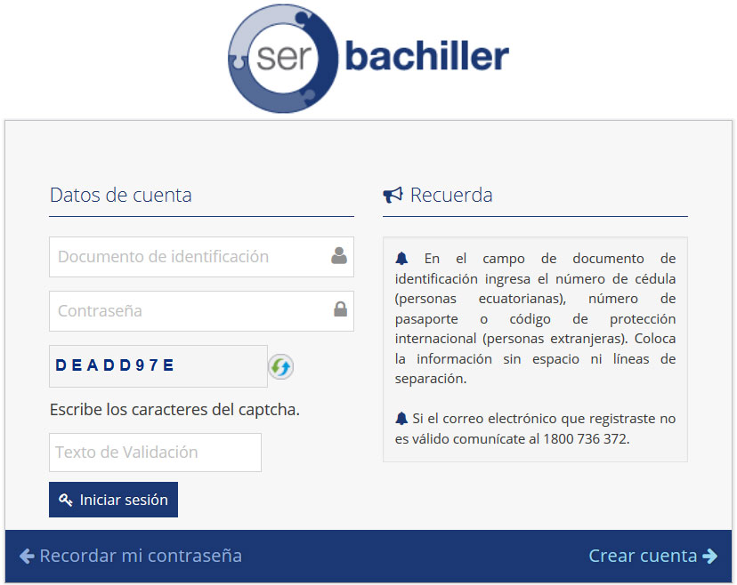 Serbachiller Ec Ser Bachiller 9090 Ser Bachiller 2020 Aceptacion