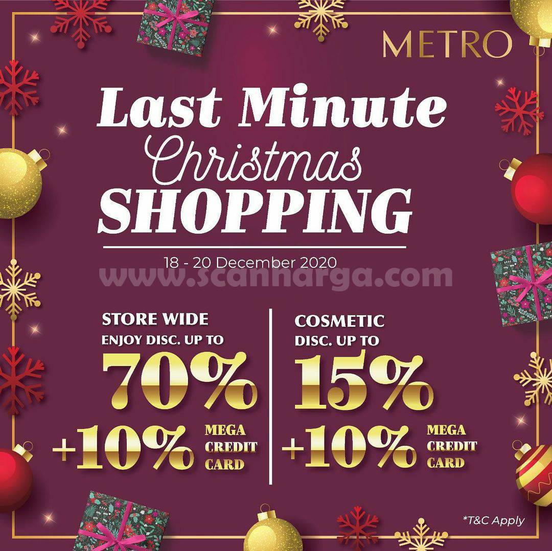 METRO Last Minute Christmas Shopping! Store Wide up 70% & Cosmetic up to 15% + 10% Bank Mega Credit Card