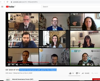 Screenshot of open forum #16 participants of IGF 2020
