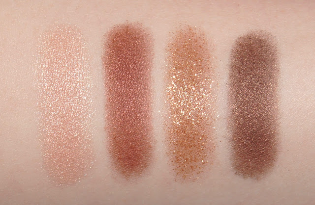 charlotte tilbury dolce vita luxury eyeshadow palette swatches prime pearlescent oyster enhance rich warm burgundy pop dazzling gold glitter smoke muted antiqued olive bronze