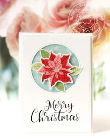 Sunny Studio Stamps: Petite Poinsettias Christmas Card by Karin Akesdotter
