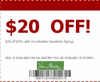 Vera Bradley Designs Printable Coupons November 2014