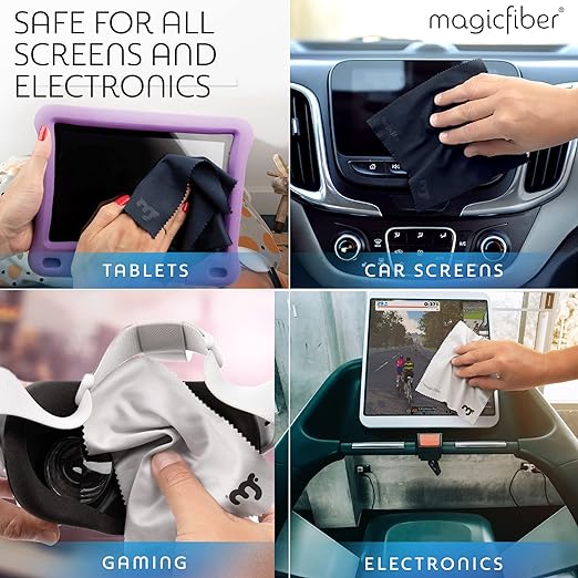 MagicFiber Microfiber Cleaning Cloth in Action - Smudge-Free Cleaning