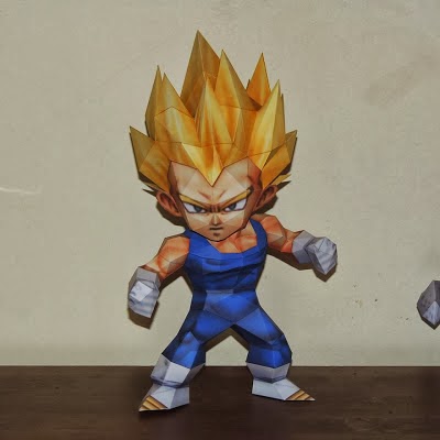 Chibi Super Saiyan Gohan Paper Model - Super Saiyan Papercrafts PaperCraftSquare 