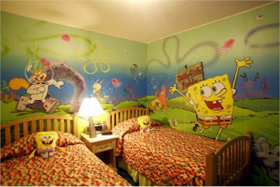 biasanya kamar dipakai untuk banyak aktivitas desain kamar tidur spongebob