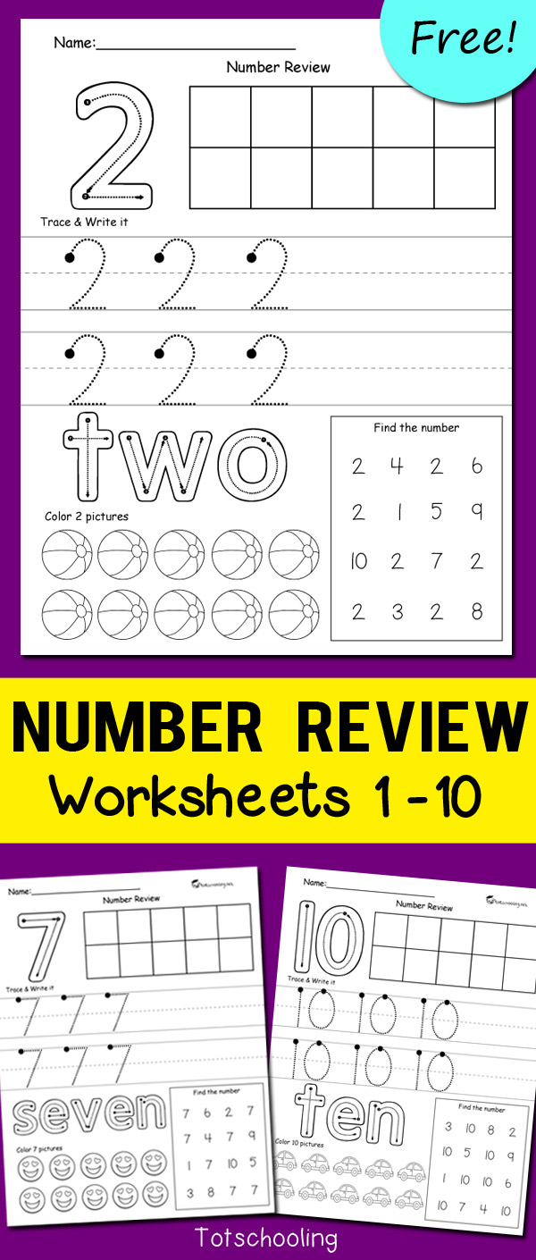 number review worksheets totschooling toddler