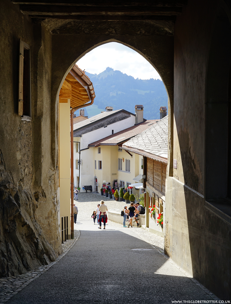 The medieval town of Gruyeres in Switzerland