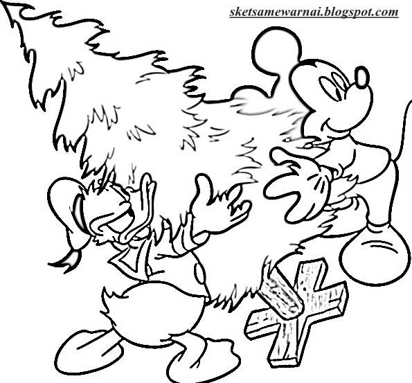 Sketsa Mewarnai Gambar  Kartun DisneyLand Sketsa Mewarnai